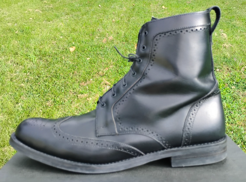 Allen Edmonds Dalton 13D Wingtip Black Dress Boots EUC USA $495 - Picture 4 of 13