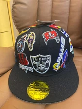 NFL Multi-Team Men's Embroidered Adjustable Flat Brim Baseball Cap Hat New