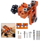 3 in 1 Wood Dowel Punch Locator Doweling Jig Pocket Hole Drill Tool Kit