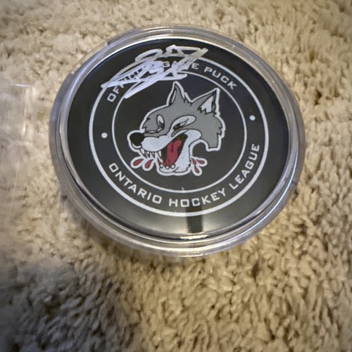 Quinton Byfield Autographed Sudbury Wolves Game Puck - Picture 7 of 10