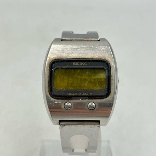 SEIKO LC 0624 5000 Digital Watch Gray Silver Dial 34mm Vintage Used Japan - Picture 2 of 6