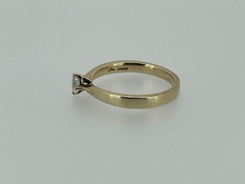 Solitär-Verlobungsring 0,33 kt Diamant 9 kt Gelbgold - Bild 2 von 6