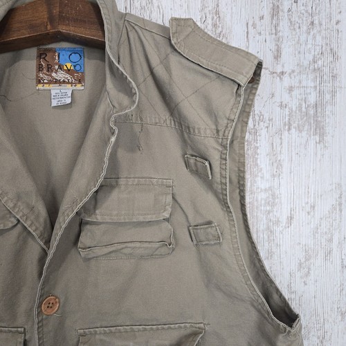 Rio Bravo Pheasant Hunting Vest Size Large Tan With Rear Pouch By Prestige - Picture 16 of 21