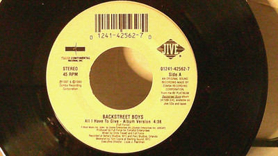 Backstreet Boys,Jive,''All I Have To Give''US,7'' 45,1999 PROMO, boy band hit,Mint