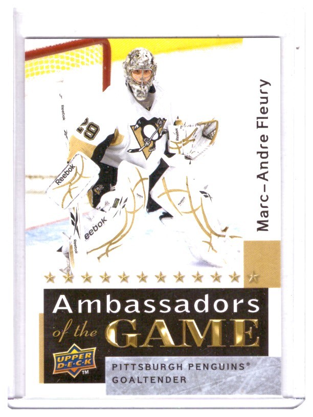 Marc-Andre Fleury 2009-10 Upper Deck Sr.2 Ambassadors of the Game Card #AG48