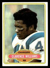 Clarence Williams 1980 Topps Rookie Card #237 San Diego Chargers