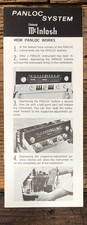 McIntosh Pan-Loc Panloc System  Owners / User...