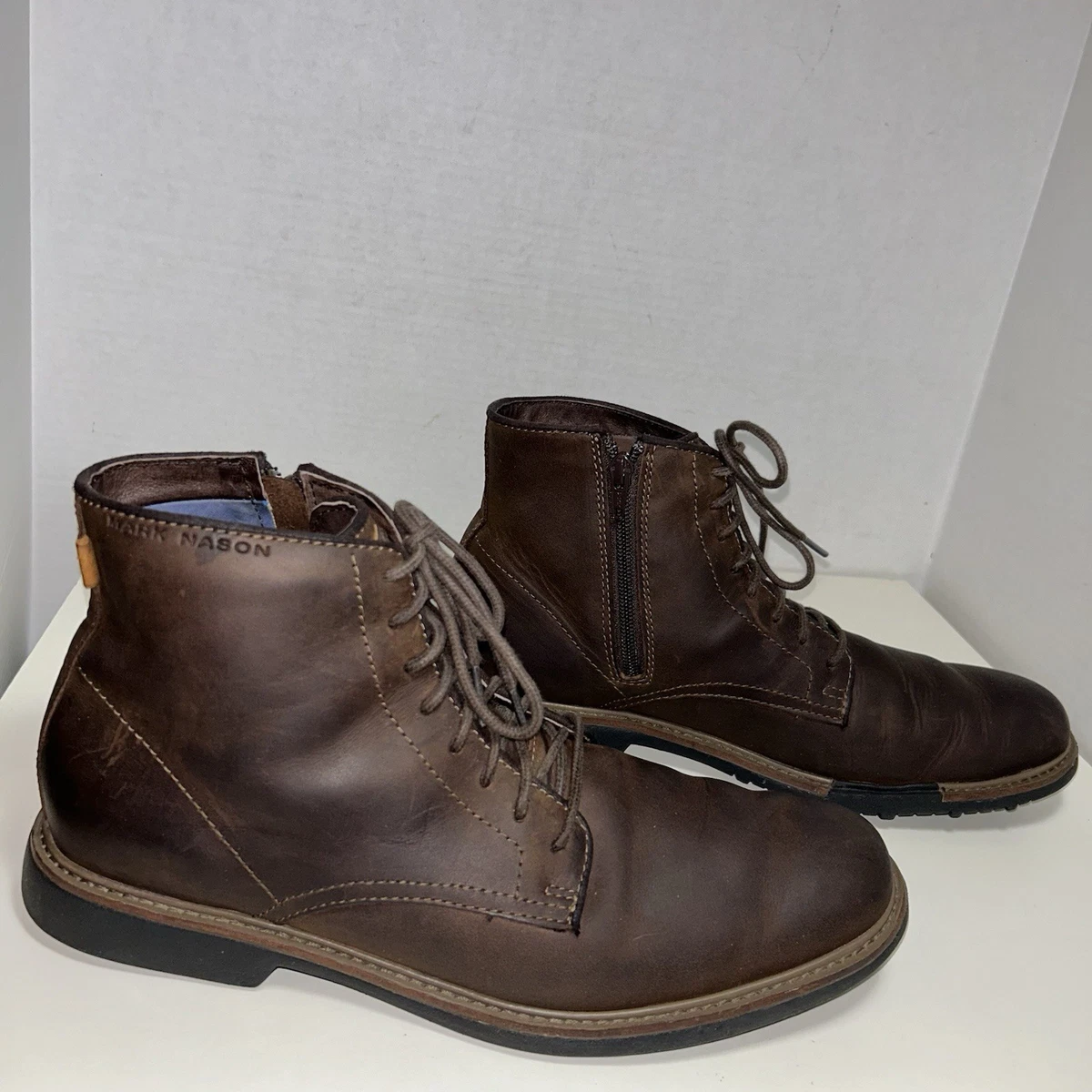 Mark Nason Loretto Men\'s Brown Leather Memory Foam Lux Chukka Boots Size 10.5 Mark Nason Lace Up Boots for Men for Sale | Shop New & Used  main image 3
