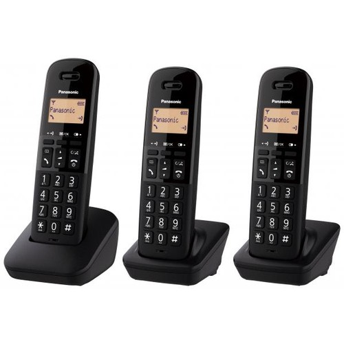 M18-PANKXTGB613JTB Panasonic CORDLESS DECT TRIO NERO/BIANCO V/VOCE - Foto 1 di 1
