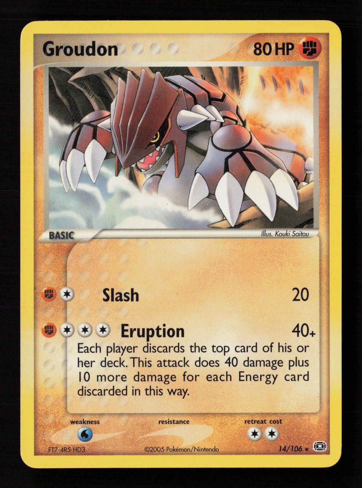 Groudon 14/106 Emerald Pokemon Card