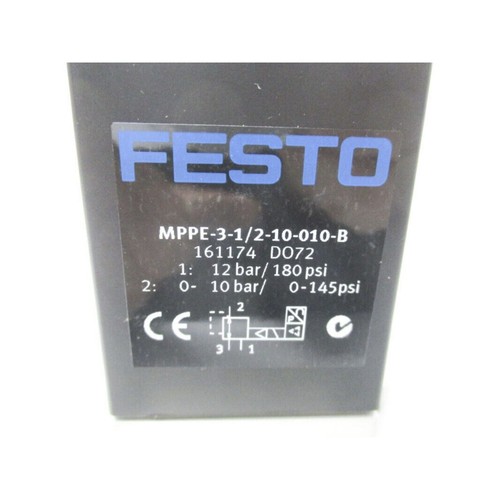 New FESTO 161174 MPPE-3-1/2-10-010-B SER. D072 145PSI 180PSI NSMP - Picture 5 of 13