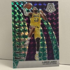 2023-24 Panini Mosaic - Elevate LeBron James #23 Green Mosaic Prizm