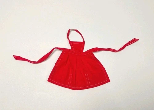 Barbie and Midge Red PAK Apron Vintage 1960s for BBQ Vintage Accessory