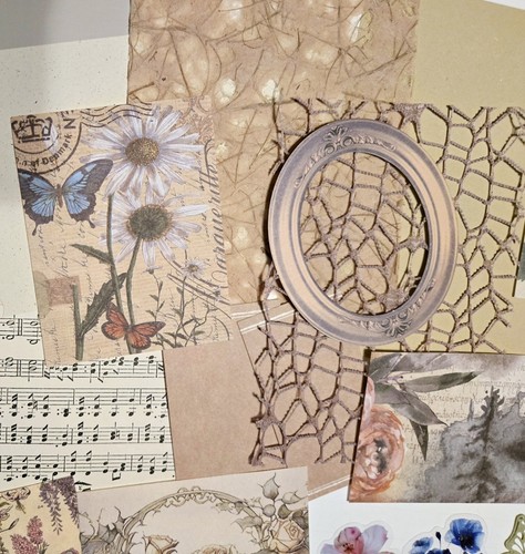 Scrapbook Pages Kit Ephemera Papers Images Stickers Frames Junk Journal Cards - Picture 7 of 11