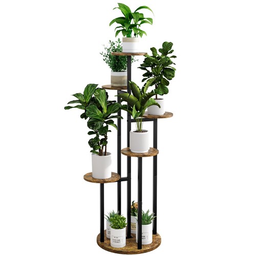Plant Stand Indoor 6 Tier 9 Potted Multiple Flower Pot Holder for Patio Garde...