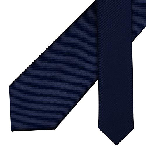 2,4 Zoll (6 cm) einfarbige schmale schmale Krawatte für Herren marineblau - Bild 5 von 7