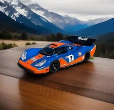 Delta Plastik 0083 Porsche GTR 1/8 Scale GP car Clear Body 2mm W Decals & Decals