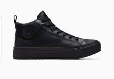 CONVERSE CHUCK TAYLOR ALL STAR BOOT WATERPROOF BLACK LEATHER A04478C SZ US 4-11