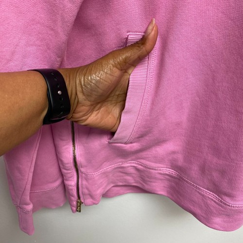 Lilly Pulitzer Womens Pink Luxletic Side Zip Raglan Crew Pullover Sweatshirt XL - Picture 3 of 9
