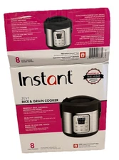 NEW Instant Pot Zest 8 Cup Rice & Grain Cooker & Food Steamer Open Box