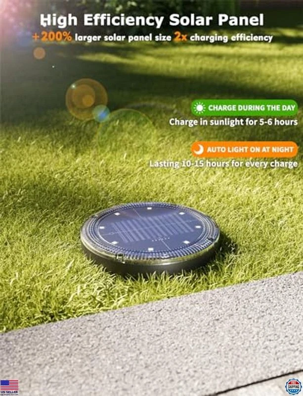 Luces solares de tierra que cambian de color con control remoto - Paquete de 12 impermeables Foto 4 de 4