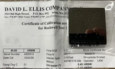 Nova Hardness Test Block Rockwell Brinell HRC & HRBW