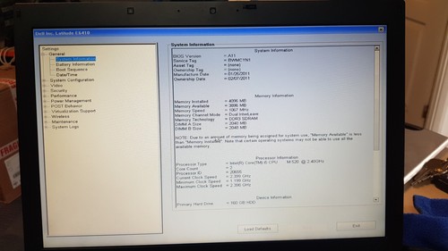 Dell latitude e6410 14" Laptop Intel Core i5-M520 4GB 160GB, NO OS - Picture 6 of 19