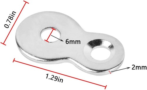 40 Piezas Figura 8 Sujetadores de Mesa con Tornillos Clip de Sujetador de Escritorio de Alta Resistencia - Imagen 2 de 2