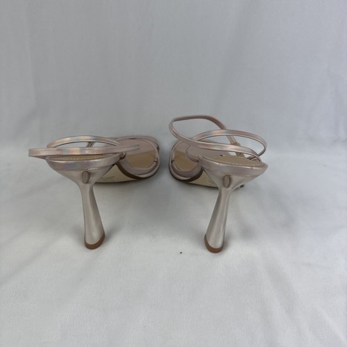 Steve Madden Zarya Champagne Metallic Strappy Heels 8 M - Picture 4 of 6