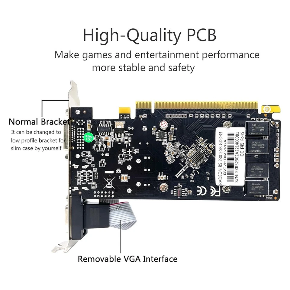 2GB DDR3 64BIT PCI-E Graphics Card Desktop Computer Graphics Card - Image 4 of 4