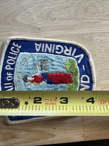 VINTAGE BUREAU OF POLICE RICHMOND VIRGINIA POLICE CLOTH PATCH - Picture 6 of 8