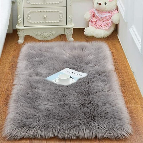 JOYFEEL Soft Fluffy Pink Rugs for Girls Bedroom Living Room, Fuzzy Faux Fur Area - Picture 8 of 11