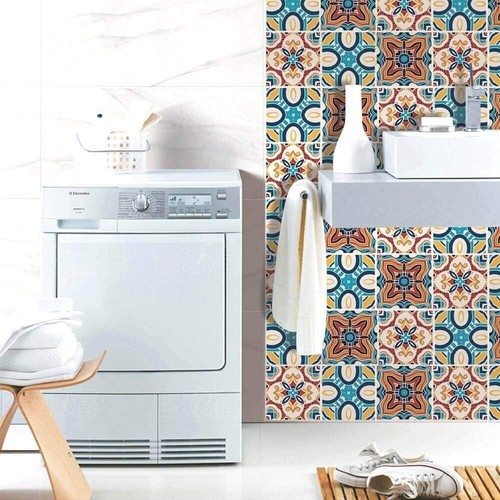 8x8 Fliesenaufkleber, 12 Stück Abnehmbare Peel & Stick Boden Treppe Aufkleber für Wand - Bild 3 von 5