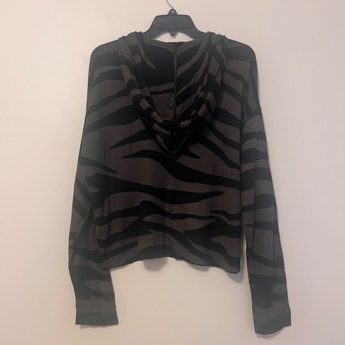 Anthropologie Kasia Strick Hoodie Pullover Tier Zebramuster Damen Größe Medium - Bild 12 von 14
