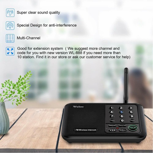1-6PC 10Channel Call All Wireless Intercom System for Home Offices Room Talking - Picture 2 of 76