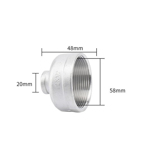 BSP Stainless Reducing Bushes Stainless Steel Pipe Fittings Female Connector - Picture 20 of 23