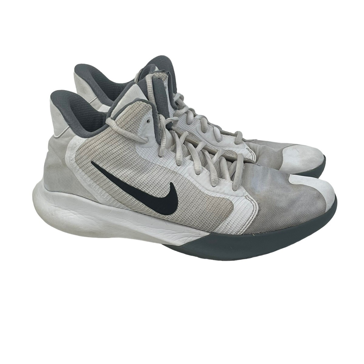 Nike Precision lll AQ7495 100 White Black Mens Size 8 HT Basketball Sneaker