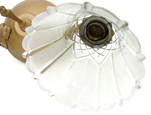 Vtg Hanging Lamp (NEEDS RE-WIRING) w/ Shades & Shade Bronze-Toned Metal READ - Picture 8 of 12