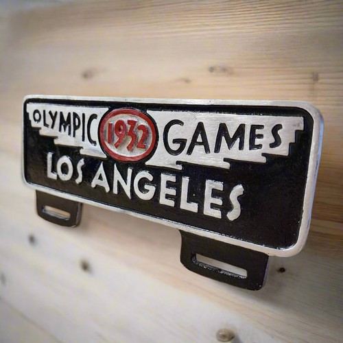 Olympic Games 1932 Los Angeles License Plate FOB Topper (11" x 9.75") - Picture 2 of 4