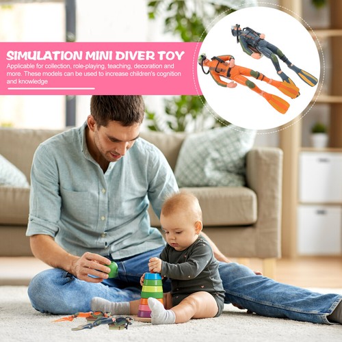 2 Piezas Modelo Buzo Juguetes Niños Jugar Fantásticas Criaturas Figuras Niño Joya Mini - Imagen 7 de 12
