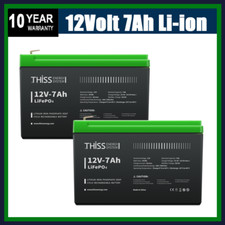 2x 12V 7Ah LiFePO4 Lithium Battery, Bluetooth Lithium Battery,Up to 84Wh Cycles
