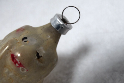 Antiker West Germany Federbaum mundgeblasen Glas Affe Ornament 2 1/2" h RAR - Bild 7 von 8