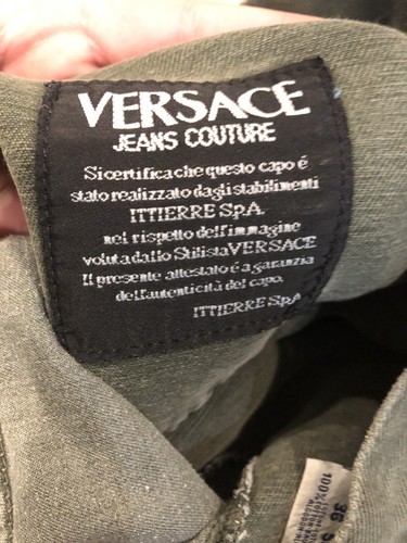 Versace Jeans Couture Vintage Men's 32x30 Moss Green Jeans Pants Made In Italy - Picture 13 of 13