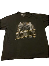 Star Wars Junk Food Size XL NFL Dark Side Team Saints Black Tee T-Shirt Football