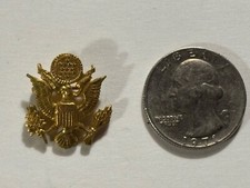 WW2 US Army Dress Hat Badge Enlisted VTG b1