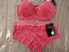 NEW LADIES  sexy  push-up lacey   bra  and  boyshorts   PANTIES SETS BY  TRACY