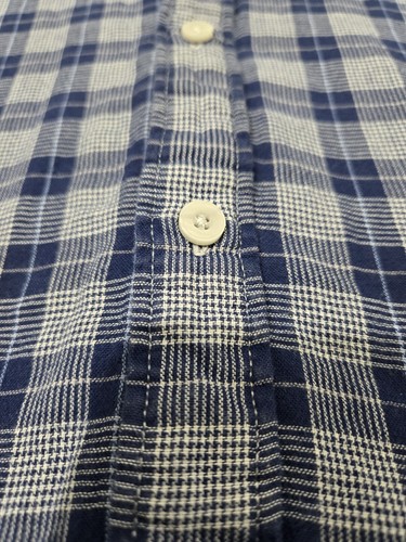 Untuckit Hemd Herren XL Kurzarm blau kariert Zuccardi leichte Baumwolle - Bild 3 von 9