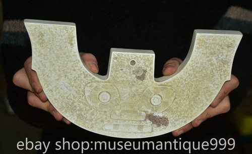 Pendentif statue Yu Bi sculpture jade blanc culture chinoise Hongshan outlet 10,2