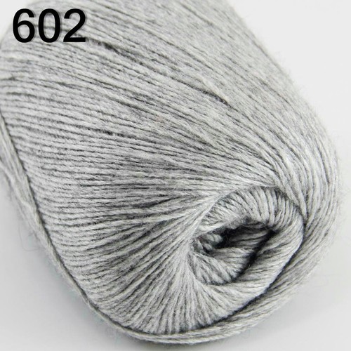 5 bolas X50g Lujoso Hilo de Tejer a Mano Puro 100 % Cachemira 233-602 Plata Gris - Imagen 6 de 24
