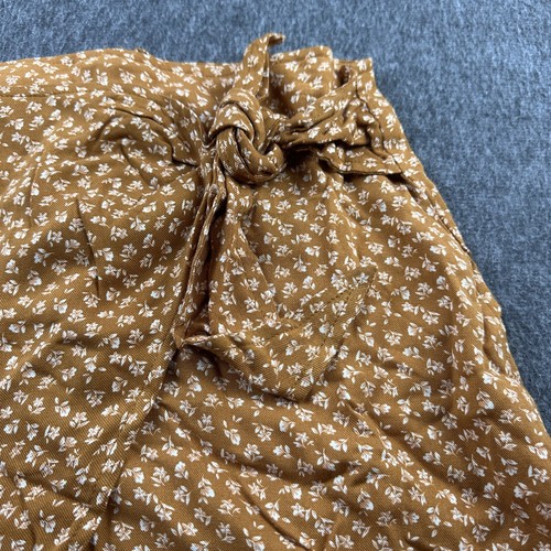 Copper Key Mini Skirt Womens Small Rust Floral Wrap Lightweight New - Picture 12 of 12